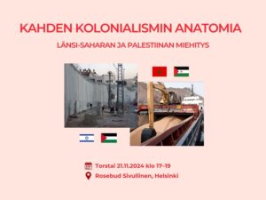 Kahden kolonialismin anatomia: Länsi-Saharan ja Palestiinan miehitys