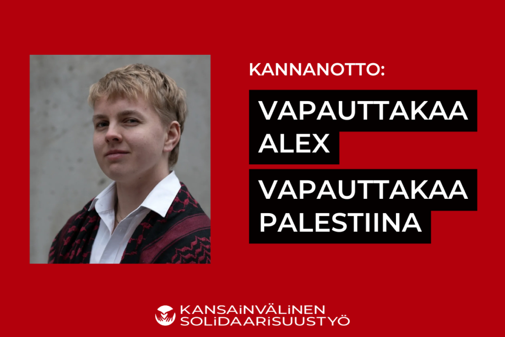 Vapauttakaa Alex, vapauttakaa Palestiina
