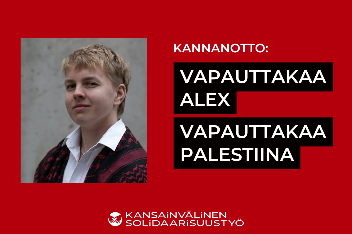 Vapauttakaa Alex, vapauttakaa Palestiina